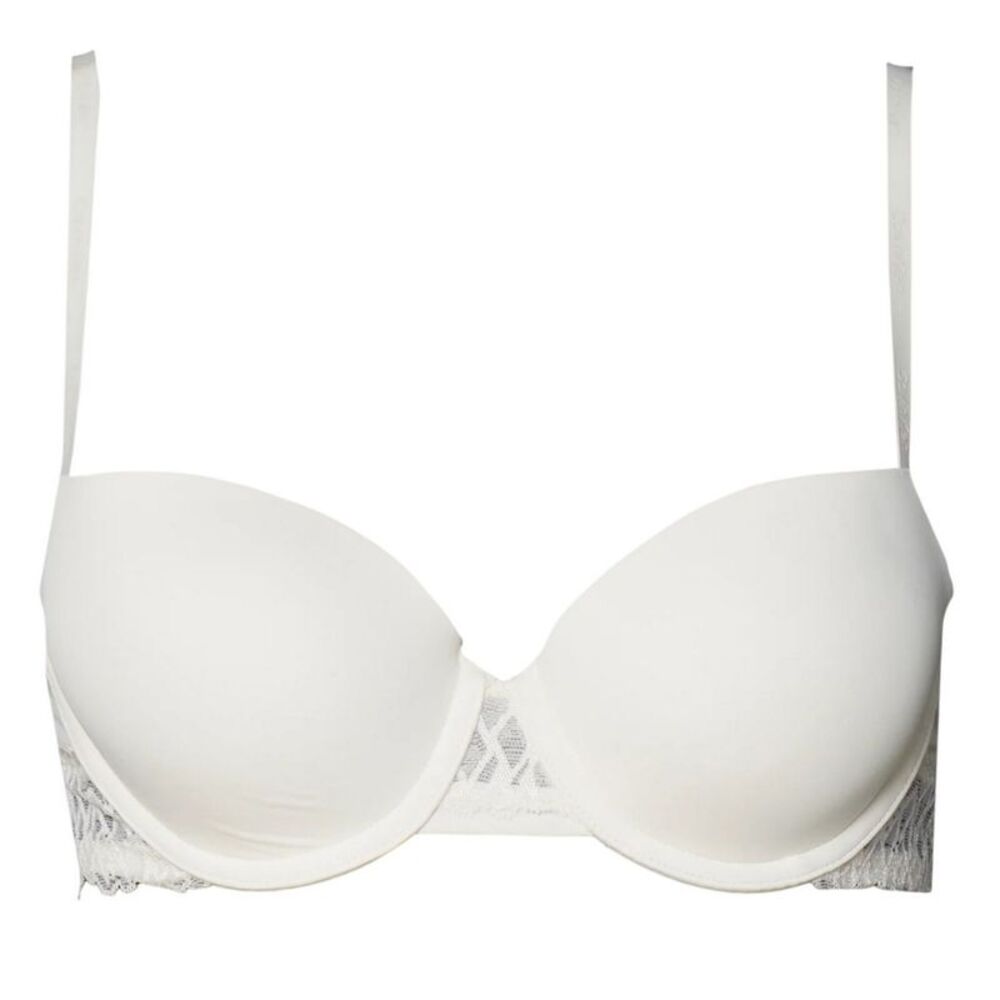 Calvin Klein Womens/Ladies Attraction Lace Trim Push Up Bra / Ivory